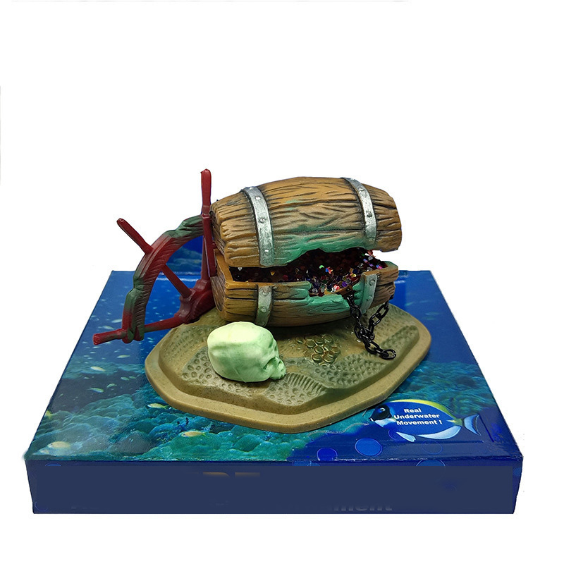 Aquarium Fish Gif - Heiße Aquarium-Dekoration, Unterwasserfass mit Juwelen, Ornament-Dekor