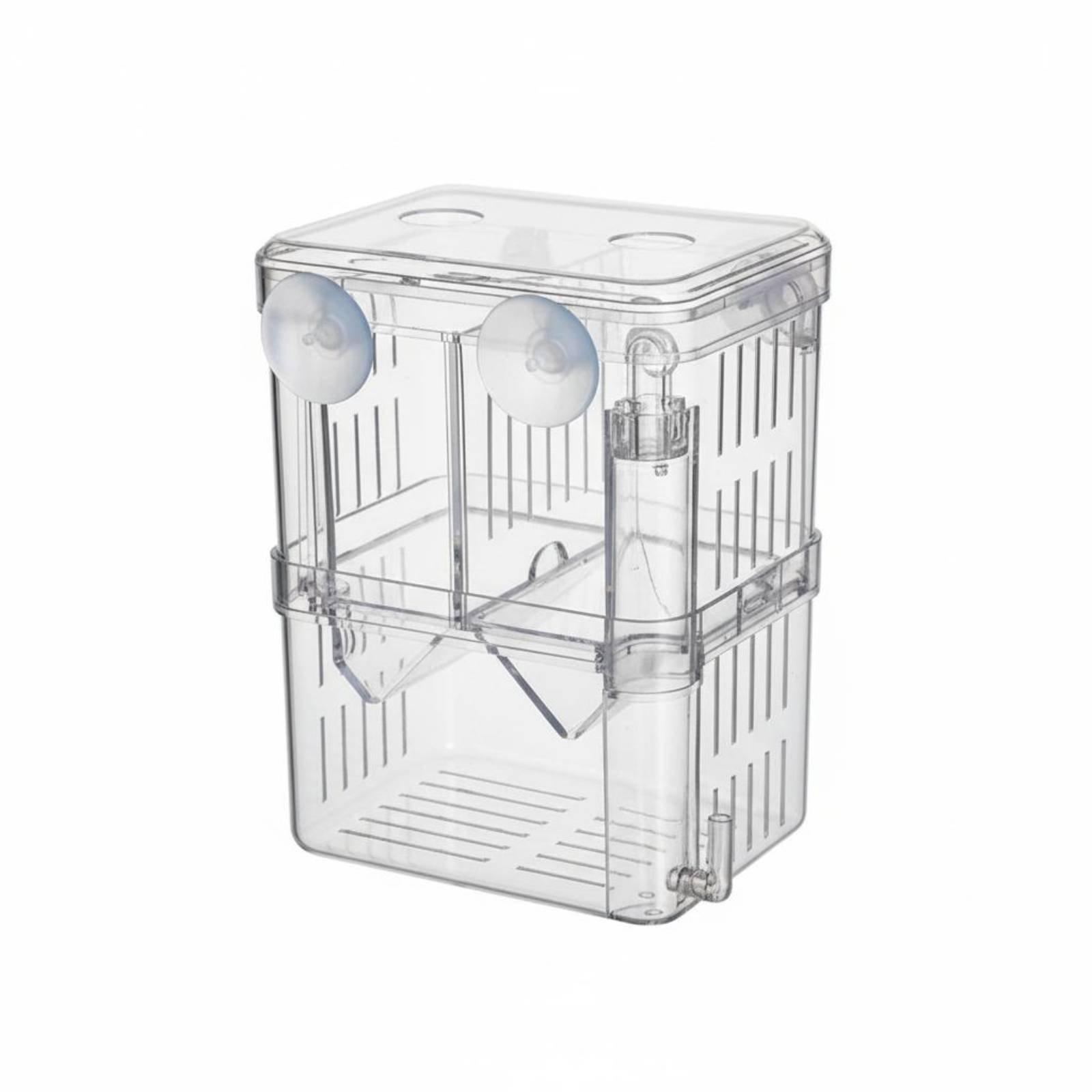 Aquarium Fish In - Doppelschichtiger Aquarium-Zuchtbehälter, transparenter Brüterei-Box für Fischzuchtbedarf