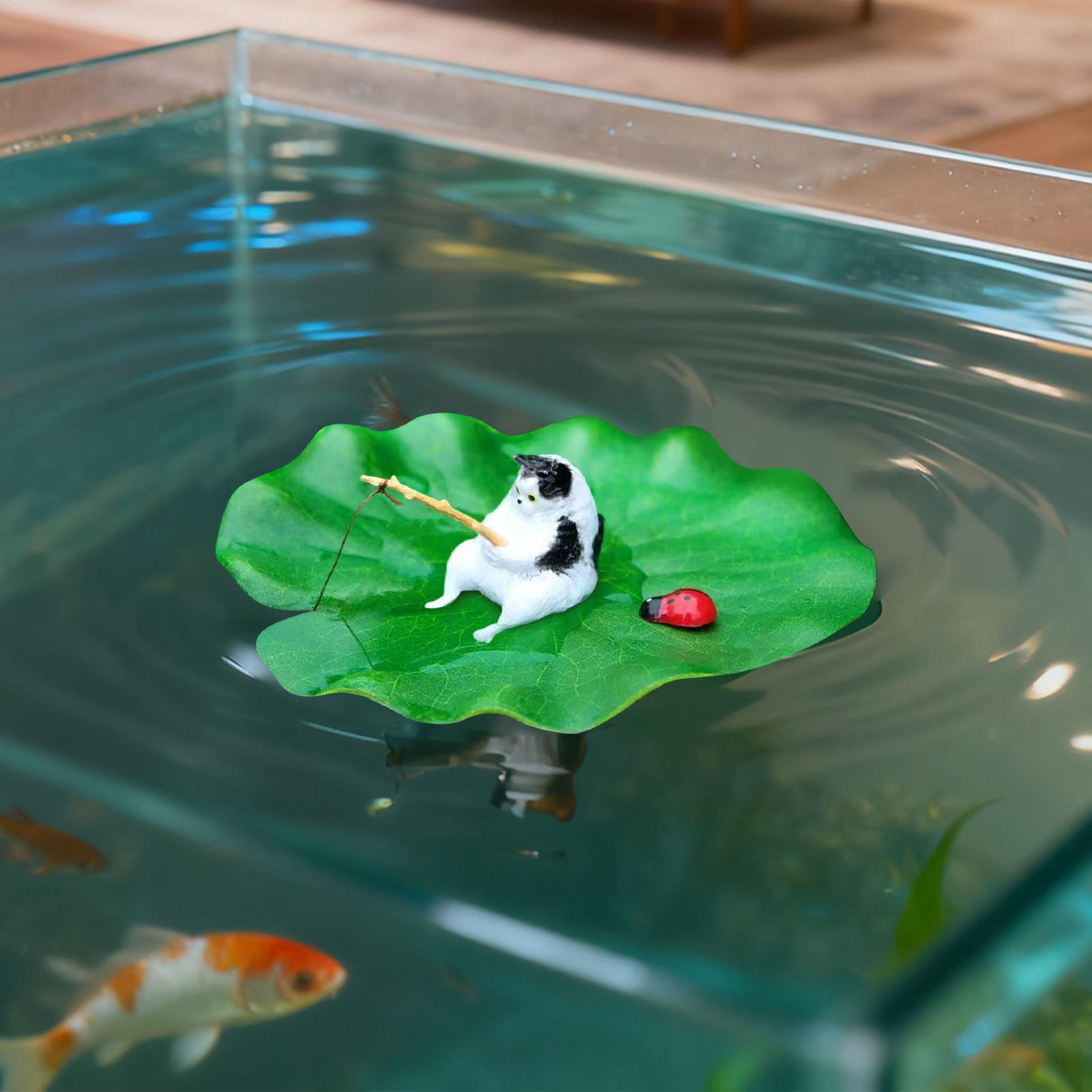 Aquarium Fish Escape - Aquarium-Dekoration: Schwimmende Katze beim Angeln –