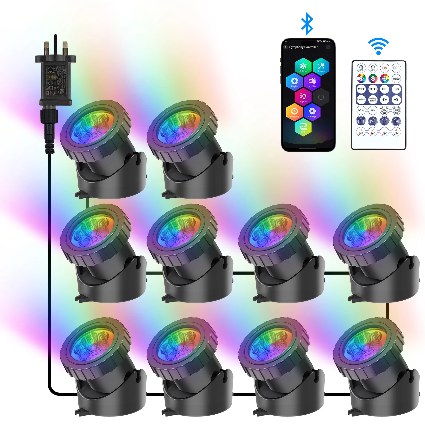 Aquarium Fish App - 6/8/10 LED RGB Unterwasser Teich Lichter
