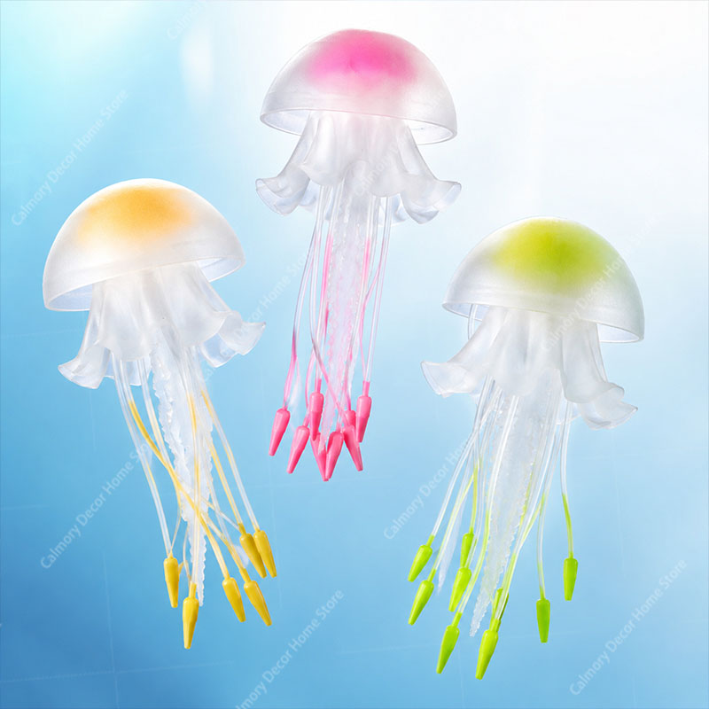 Aquarium Fish Escape - Kreative Simulierte Schwimmende Fluoreszierende Leuchteffekt-Quallen Aquarium-Dekoration