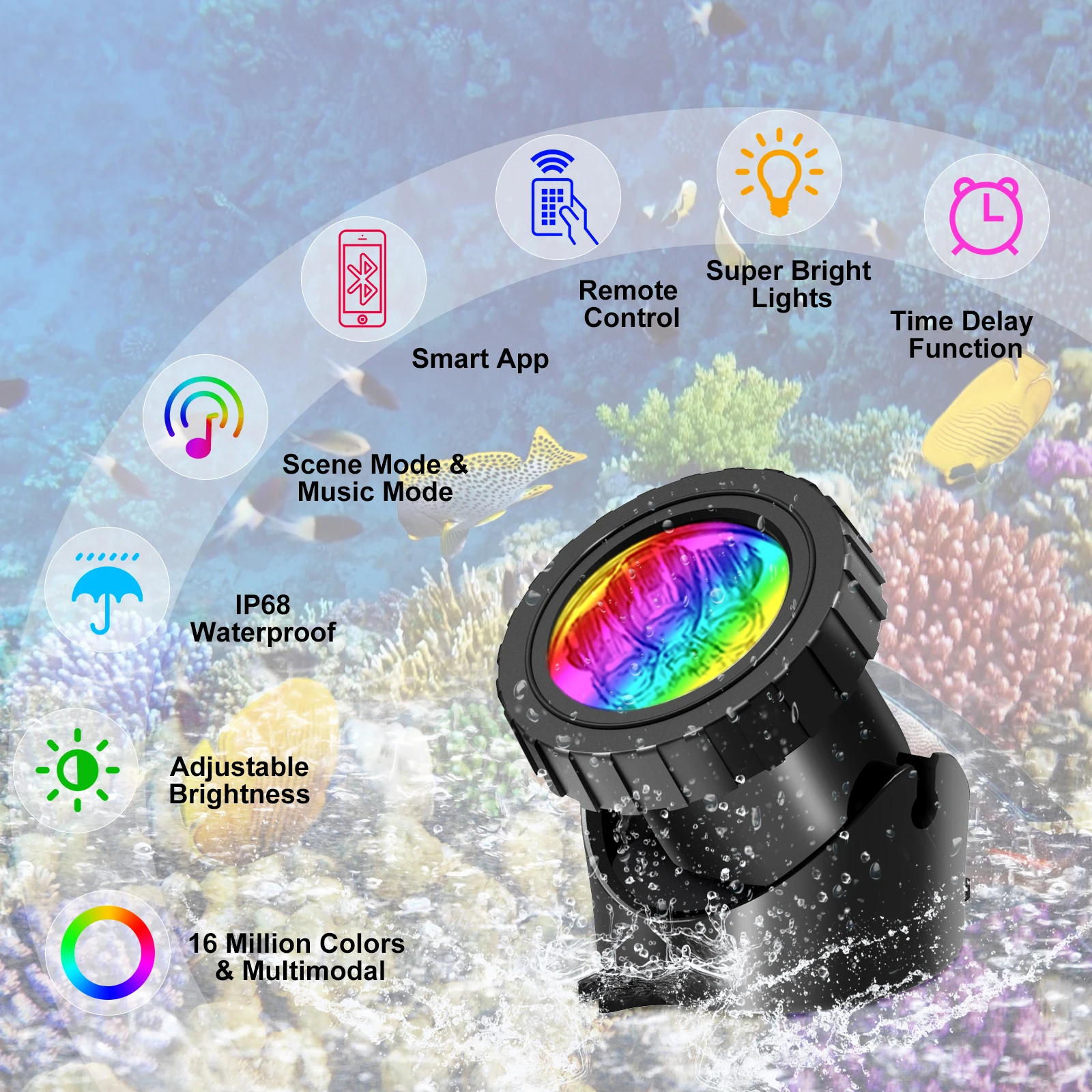 6/8/10 LED RGB Unterwasser Tei – Aquarium Fish App Bewertung und Preis